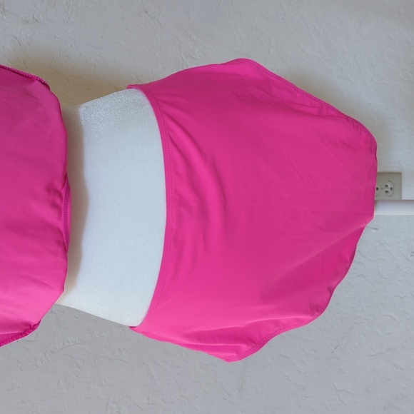 NEW Amazon (Aleumdr) Hot Pink Retro Tummy Control Tankini/Swim Dress Size XL - Picture 9 of 13